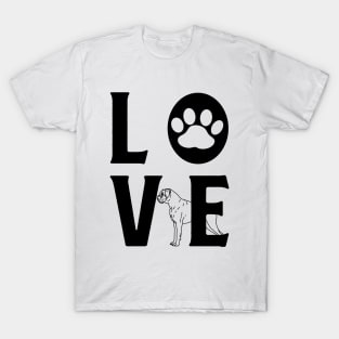 Dog Love - Paw Print T-Shirt